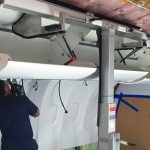 Assembly of overhead compartments